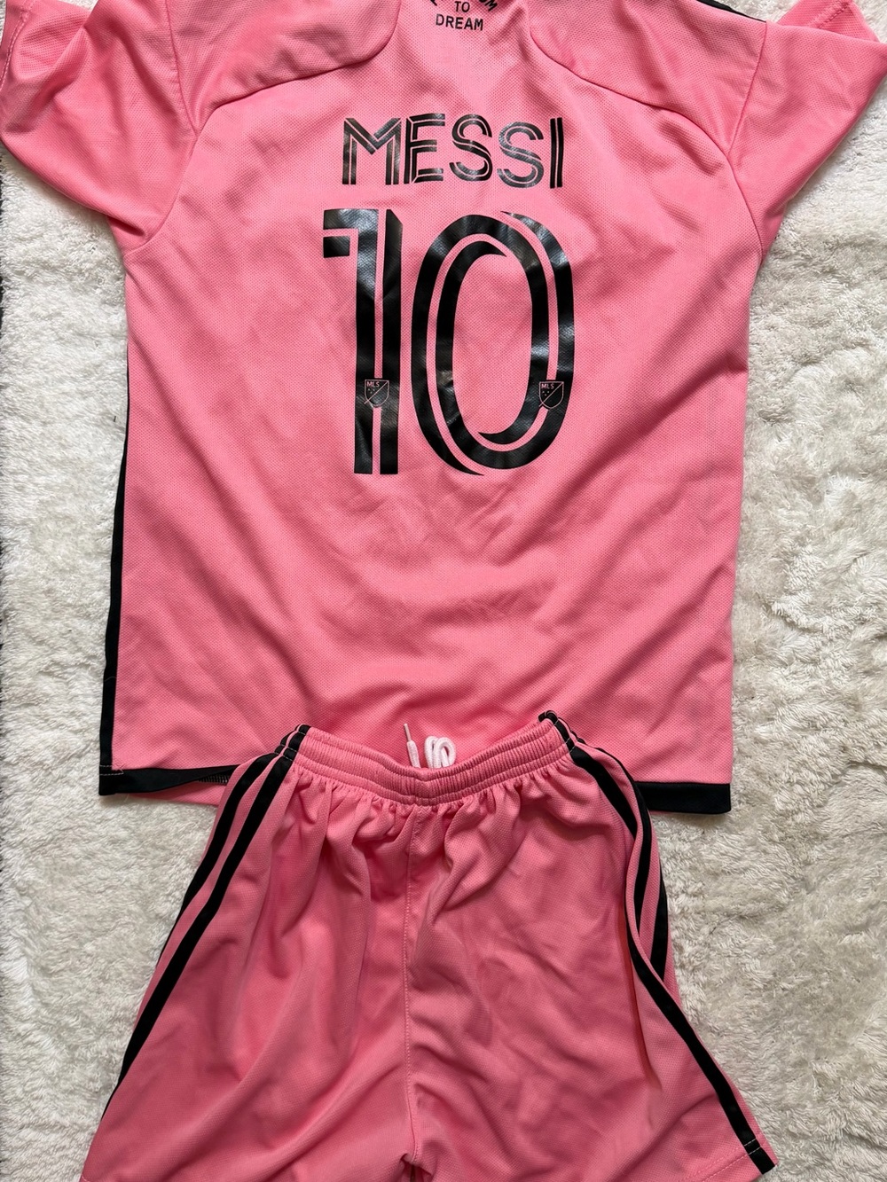 Messi #10 Inter Miami Pink Soccer Jersey and Shorts Set